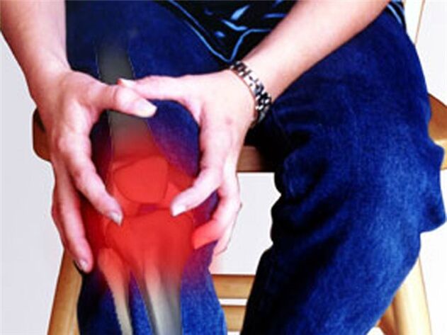 Болка в колянната става, причинена от патологичен процес